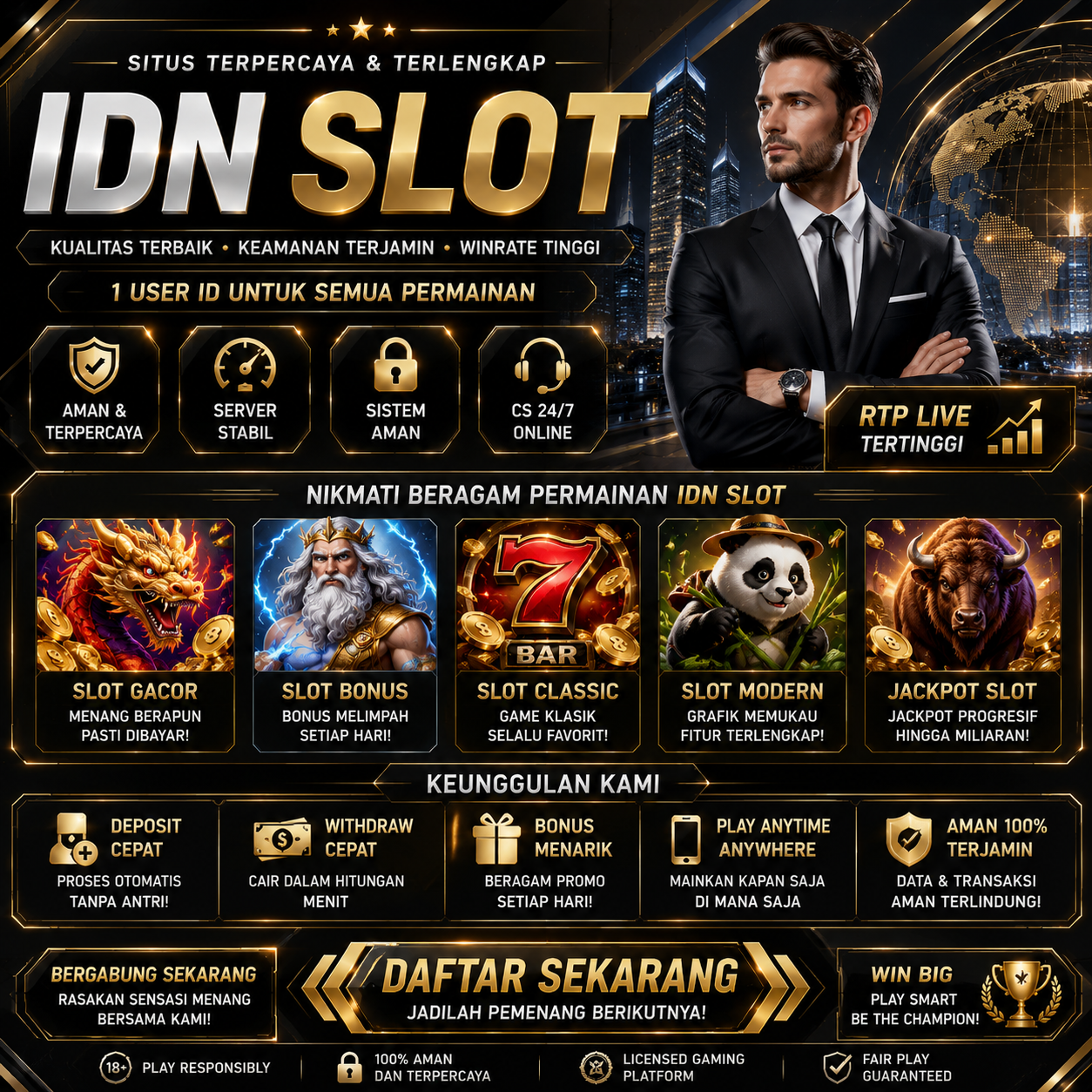 Naga303 - Idn Slot Online | Scatter Hitam Bonus New Member 100%